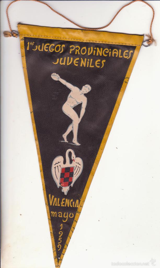 Sammlung von Wimpeln: antiguo banderin juegos provinciales juveniles valencia 1959