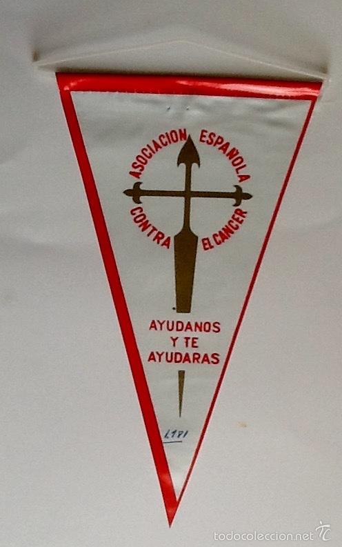 Sammlung von Wimpeln: BANDERIN, ASOCIACION ESPA&Ntilde;OLA CONTRA EL CANCER,. ENVIO INCLUIDO EN EL PRECIO.
