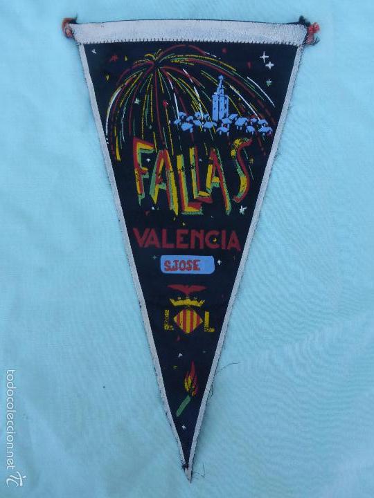 Sammlung von Wimpeln: ANTIGUO BANDER&Iacute;N DE VALENCIA FALLAS DE SAN JOSE - A&Ntilde;OS 50 - 60 - BANDER&Iacute;N FALLERO - FALLERA