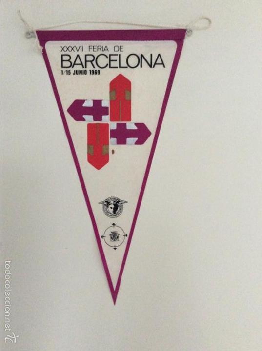 Bandierine di collezione: banderin feria barcelona XXXVII 1969 sol graph