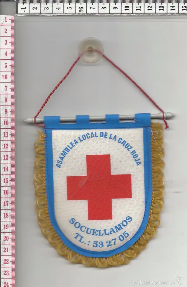 Bandierine di collezione: 21.5 ANTIGUO BANDERIN A&Ntilde;OS 70 ASAMBLEA LOCAL DE LA CRUZ ROJA DE SOCU&Eacute;LLAMOS