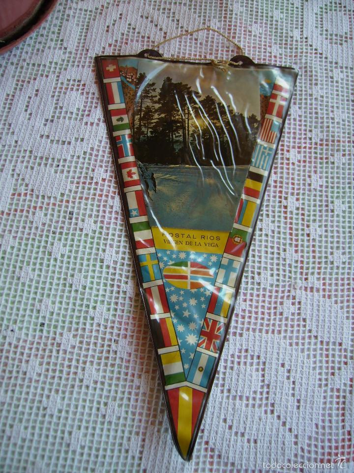 Banderines de colecci&oacute;n: **ANTIGUO BANDERIN DE,-----HOSTAL RIOS (VIRGEN DE LA VEGA)----- A&Ntilde;OS 70 BUEN ESTADO**
