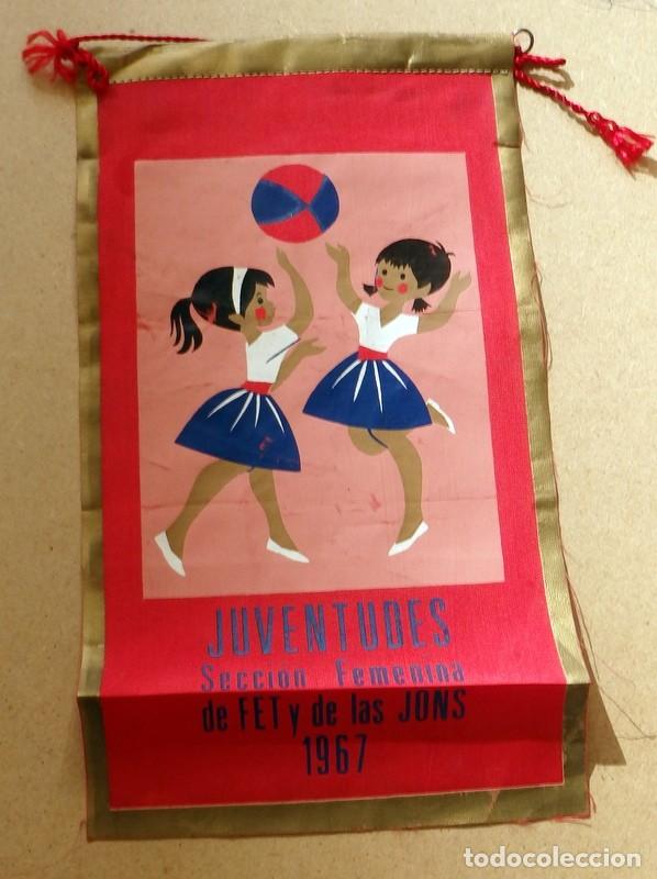 Bandierine di collezione: bander&iacute;n de juventudes secci&oacute;n femenina de f.e.t. y de las j.o.n.s. 1967 don. 50 ptas