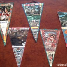 Banderines de colección: 5 BANDERINES VALENCIA,BURRIANA,VINAROZ,Y VALL D'UXO. Lote 64096199