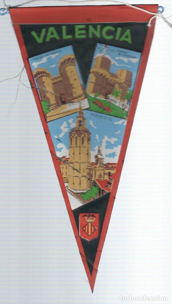 Banderines de colecci&oacute;n: ANTIGUO BANDERIN DE TELA DE - VALENCIA - EL MIGUELETE y LAS TORRES DE CUARTE y SERRANOS