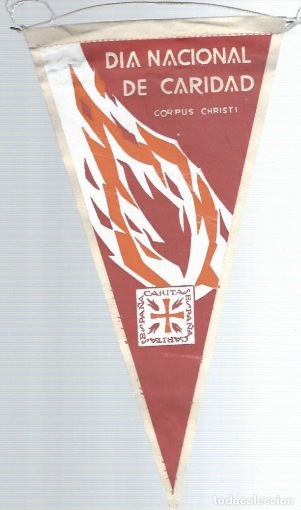 Banderines de colecci&oacute;n: ANTIGUO BANDERIN DE TELA DE - CARITAS - DIA NACIONAL DE CARIDAD -