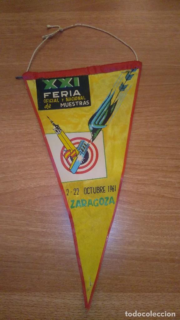 Banderines de colecci&oacute;n: BANDERIN XXI FERIA OFICIAL Y NACIONAL DE MUESTRAS - 2-22 OCTUBRE 1961- ZARAGOZA