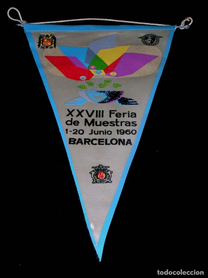 Banderines de colecci&oacute;n: Bander&iacute;n tela, XXVIII Feria de Muestras Barcelona, 1-20 Junio 1960.
