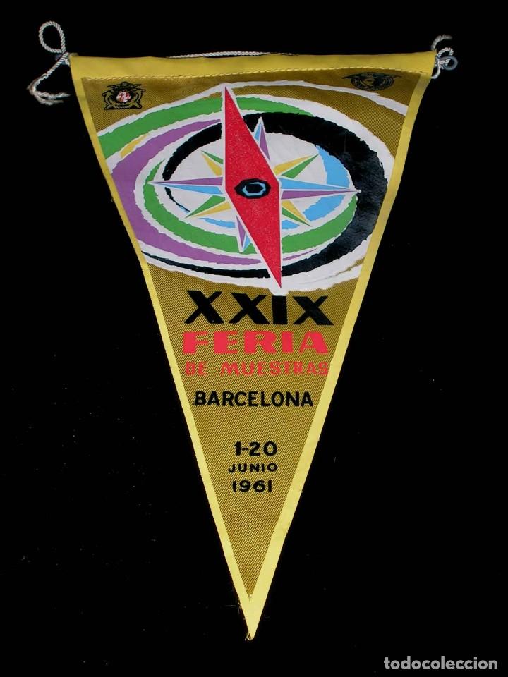 Banderines de colecci&oacute;n: Bander&iacute;n tela, XXIX Feria de Muestras Barcelona, 1-20 Junio 1961.