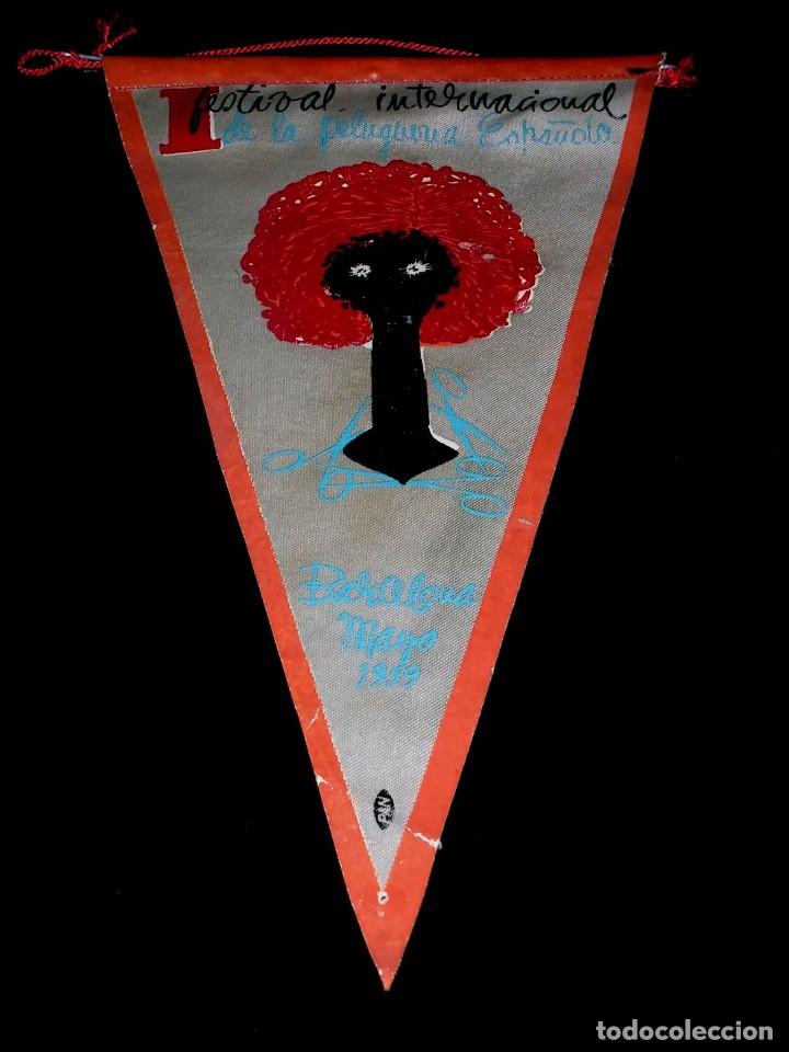 Banderines de colecci&oacute;n: Bander&iacute;n tela, I Festival Internacional de la Peluquer&iacute;a Espa&ntilde;ola, Barcelona, Mayo 1959.