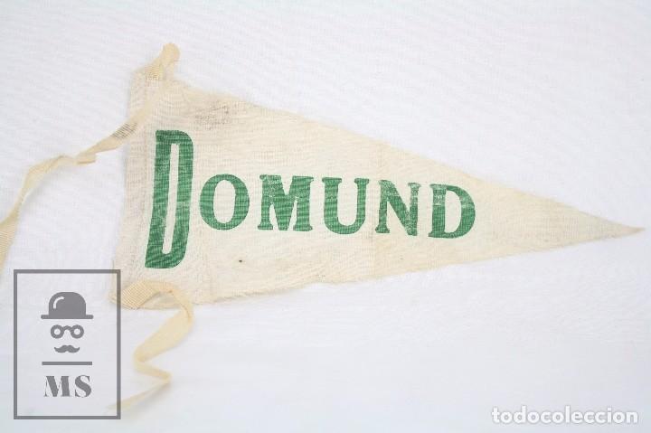 Fanions de collection: Bander&iacute;n de Tela - Domund - Blanco y Verde - A&ntilde;os 50-60 - Medidas 18 x 9 cm