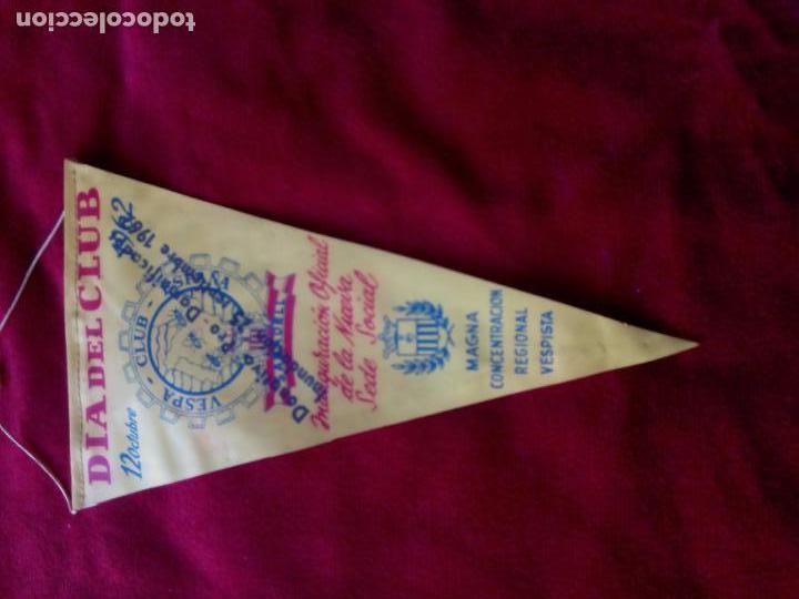 Fanions de collection: banderin vespa club de espa&ntilde;a 12 octubre 1962 donativo pro damnificado inundacion 25 septiembre 1962