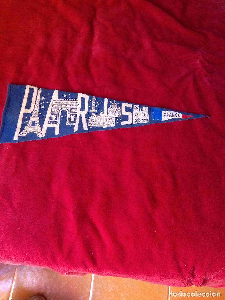 Fanions de collection: banderin paris de fieltro a&ntilde;os 50 60 42 cm