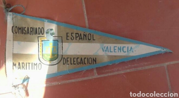 Banderines de colecci&oacute;n: Bander&iacute;n antiguo comisariado mar&iacute;timo Valencia - Foto 1