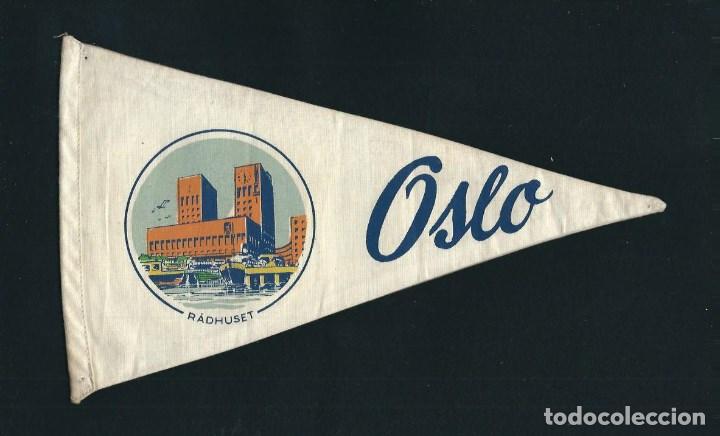 Fanions de collection: AG 50 - ANTIGUO BANDERIN EN TELA - OSLO A DOS CARAS A&Ntilde;OS 60