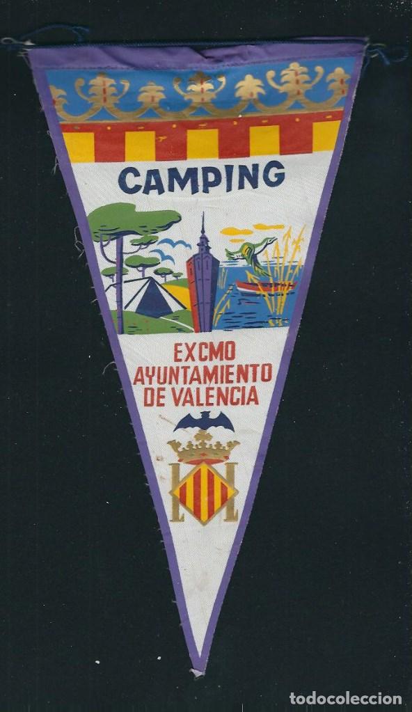 Bandierine di collezione: R 50 - ANTIGUO BANDERIN DE PLASTICO - AYUNTAMIENTO DE VALENCIA CAMPING