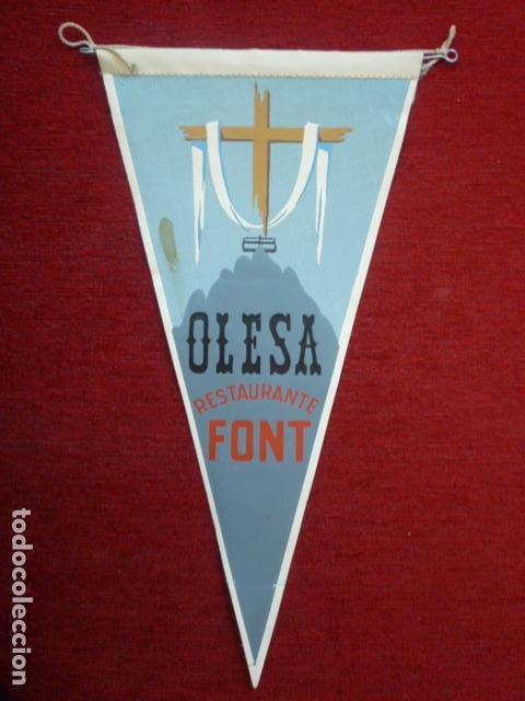 Collection pennants: BANDER&Iacute;N OLESA RESTAURANTE FONT. IRUP&Eacute;.