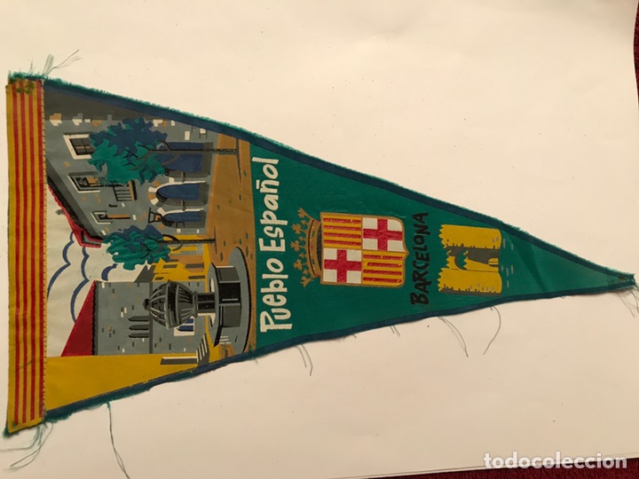 Collection pennants: Banderin &rdquo;PUEBLO ESPA&Ntilde;OL-BARCELONA&rdquo;a&ntilde;os50/60