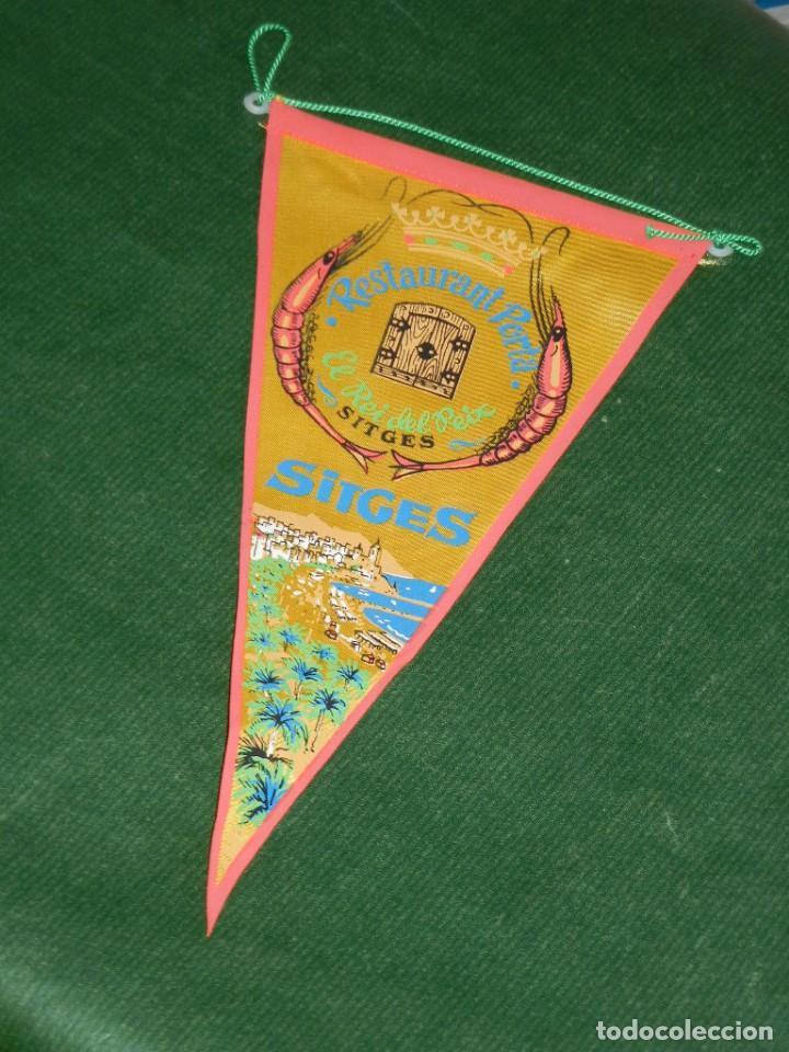 Collection pennants: BANDERIN RESTAURANT PORTA - EL REI DEL PEIX - SITGES - A&Ntilde;OS 1970