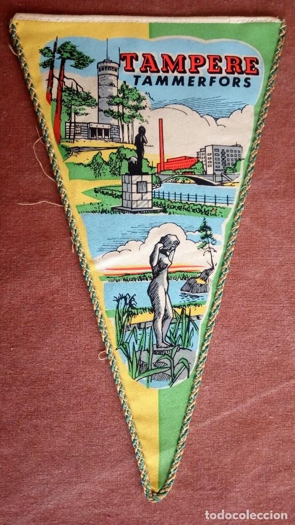 Fanions de collection: BANDERIN TAMPERE-TAMMERFORS - FINLANDIA, MEDIDAS 27 X 16 CM