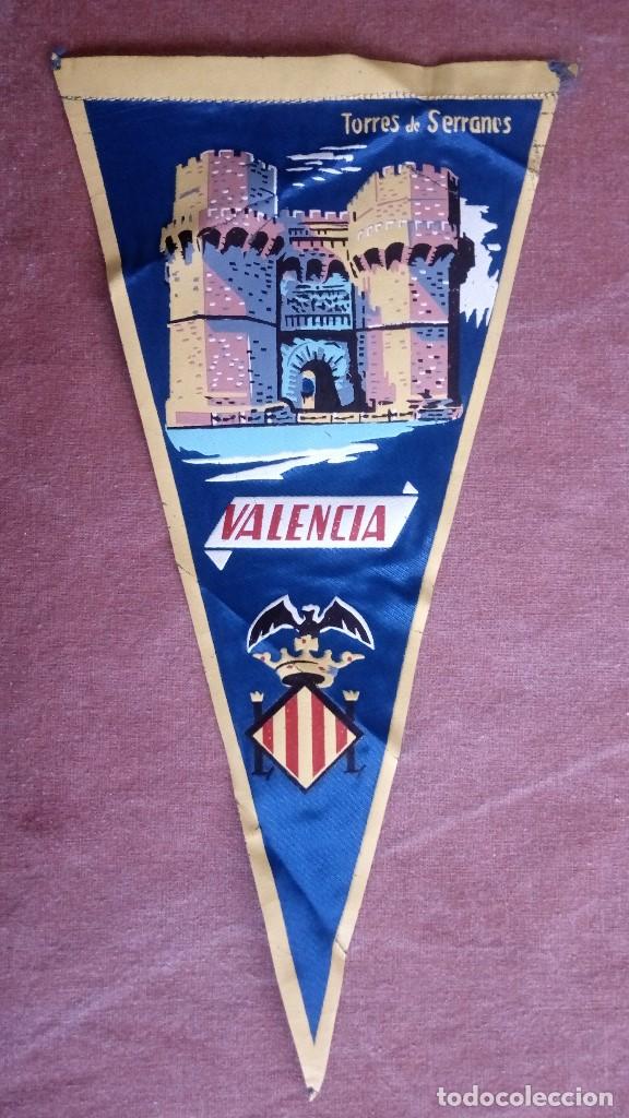 Collection pennants: BANDERIN VALENCIA - TORRES DE SERRANOS , MEDIDAS 27 X 13 CM