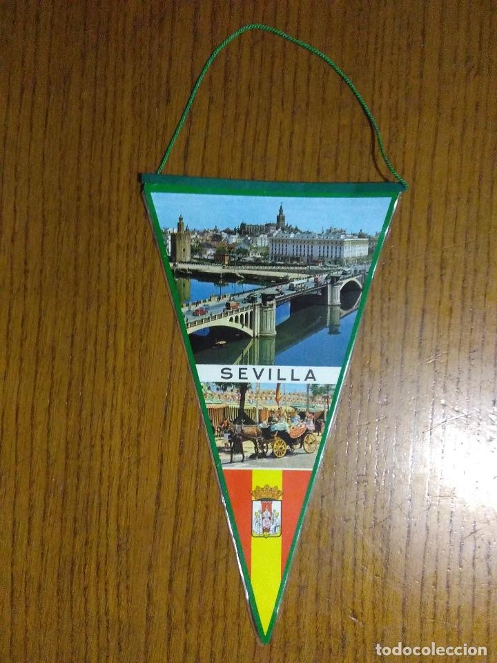 Galhardetes de cole&ccedil;&atilde;o: ANTIGUO BANDER&Iacute;N DE LOS A&Ntilde;OS 60 70. SEVILLA, FERIA, GUADALQUIVIR, PUENTE SAN TELMO