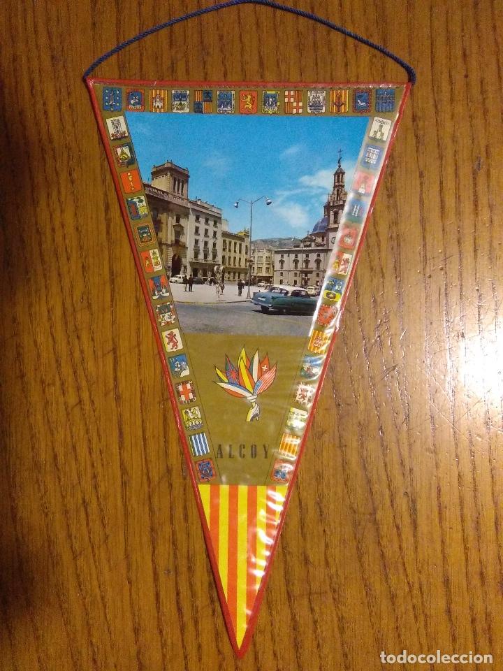 Galhardetes de cole&ccedil;&atilde;o: BANDERIN ALCOY_ALCOI (ALICANTE) A&Ntilde;OS 60 COMO NUEVO!!!