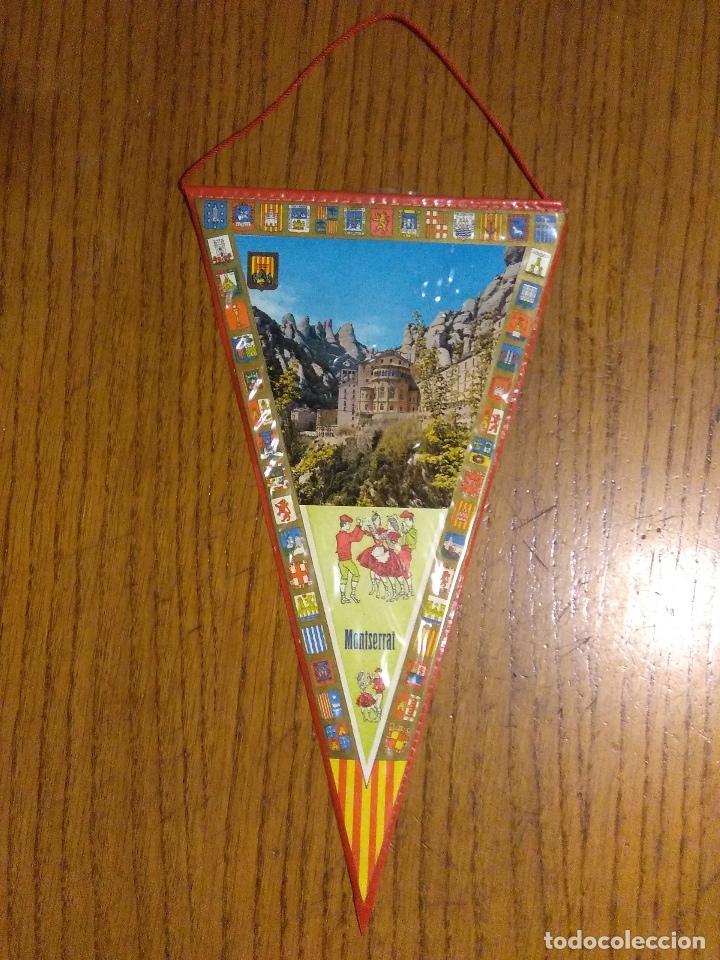 Galhardetes de cole&ccedil;&atilde;o: BANDERIN MONTSERRAT_MONESTIR DE MONTSERRAT_BARCELONA_A&Ntilde;OS 60 COMO NUEVO!!!