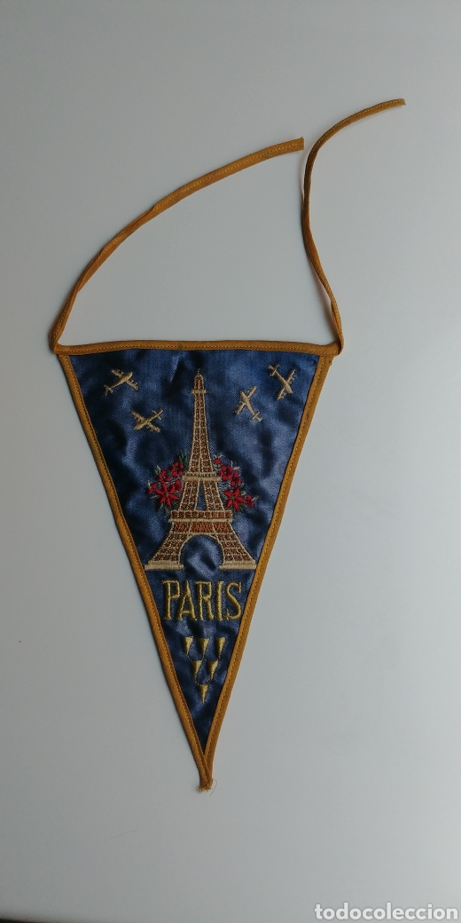 Collection pennants: Banderin de Paris escudo torre Eiffel tela