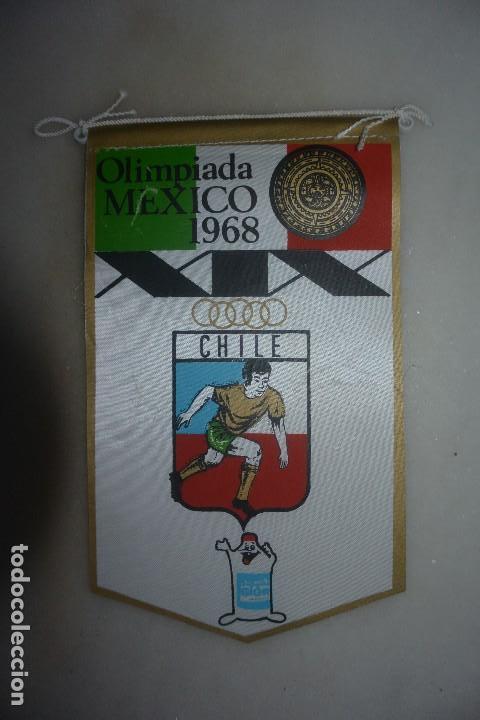 Bandierine di collezione: BANDERIN OLIMPIADA MEXICO 1968 CHILE . GIOR
