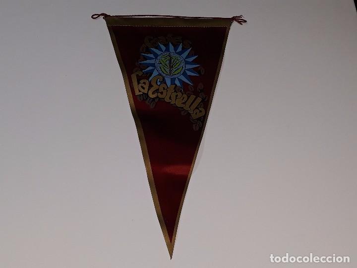 Fanions de collection: ANTIGUO BANDERIN PUBLICITARIO DE CAFES LA ESTRELLA - FABRIANTE IRUP&Eacute; A&Ntilde;OS 60 / 70