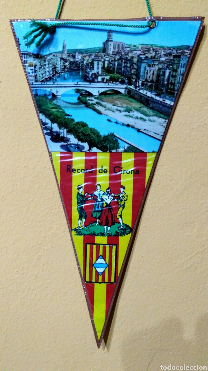 Banderines de colecci&oacute;n: Banderin RECORD DE GIRONA - Foto 1