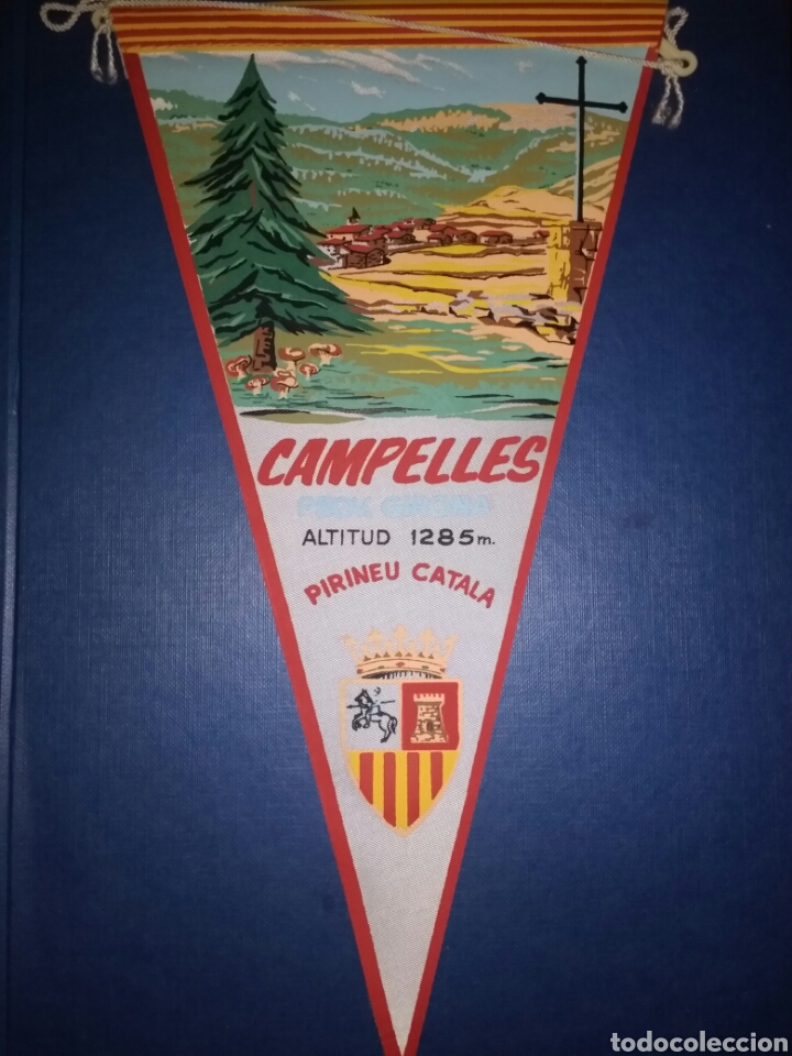 Galhardetes de cole&ccedil;&atilde;o: BANDERIN CAMPELLES. PROV. GIRONA. ALTITUD 1825 M. PIRINEU CATALA. IMPECABLE.15 GR.