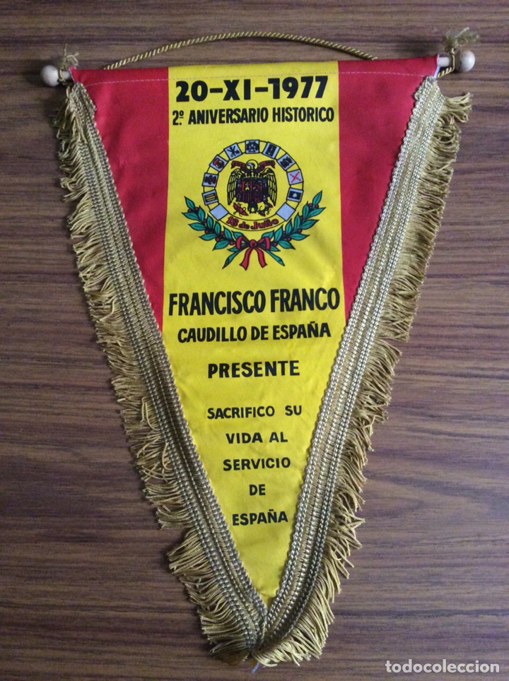 Banderines de colecci&oacute;n: FRANCO-BANDERIN DEL 2&ordm; ANIVERSARIO DE SU MUERTE.