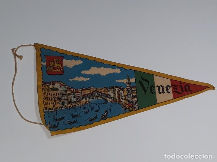 Collection pennants: ANTIGUO BANDERIN TURISTICO SOUVENIR DE VENECIA VENEZIA A&Ntilde;OS 60