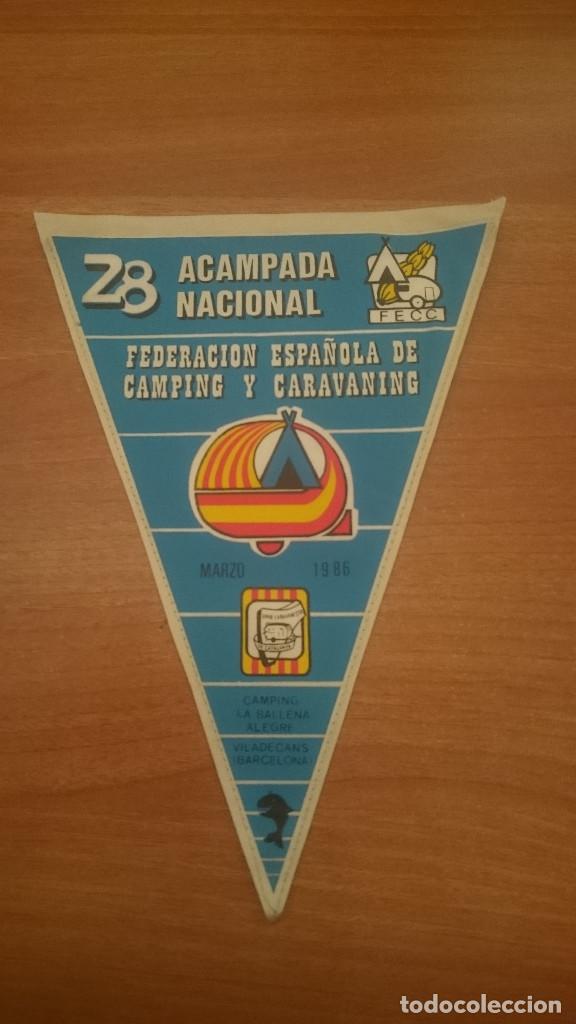 Sammlung von Wimpeln: BANDERIN 28 ACAMPADA NACIONAL .FEDERACION ESPA&Ntilde;OLA DE CAMPING Y CARAVANING