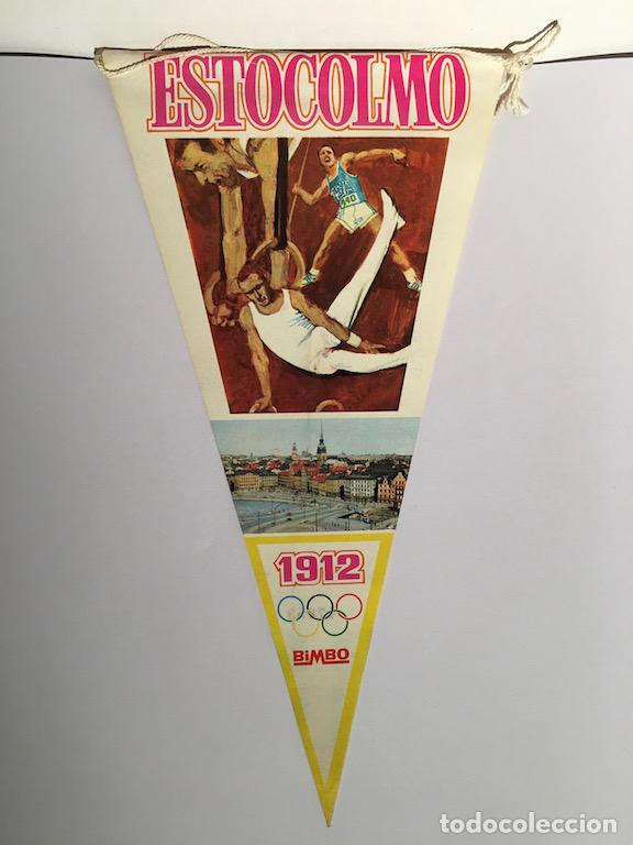 Galhardetes de cole&ccedil;&atilde;o: ANTIGUO BANDERIN DE BIMBO ESTOCOLMO