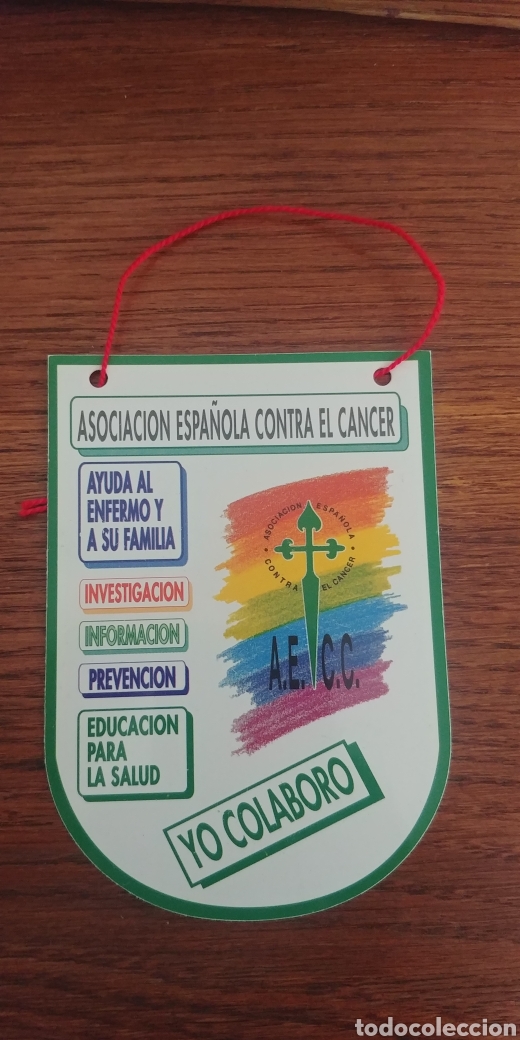 Banderines de colecci&oacute;n: Banderin Asociaci&oacute;n espa&ntilde;ola contra el c&aacute;ncer