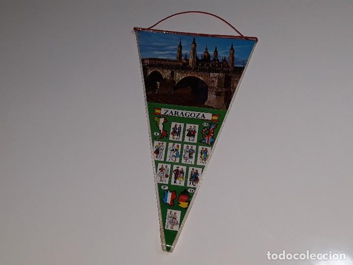 Banderines de colecci&oacute;n: ANTIGUO BANDERIN RECUERDO DE ZARAGOZA MAPA CARRETERAS BANDERA DE ESPA&Ntilde;A AGUILA DE SAN JUAN A&Ntilde;OS 60