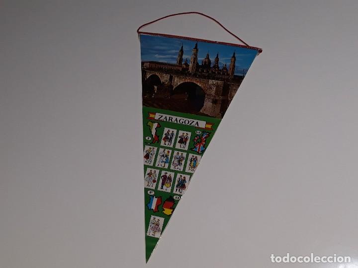 Banderines de colecci&oacute;n: ANTIGUO BANDERIN RECUERDO DE ZARAGOZA MAPA CARRETERAS BANDERA DE ESPA&Ntilde;A AGUILA DE SAN JUAN A&Ntilde;OS 60