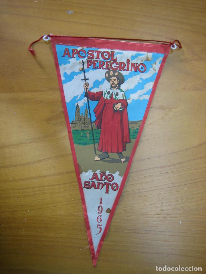 Fanions de collection: Antiguo banderin a&ntilde;os 60. Ap&oacute;stol Pelegrino. A&ntilde;o Santo 1965