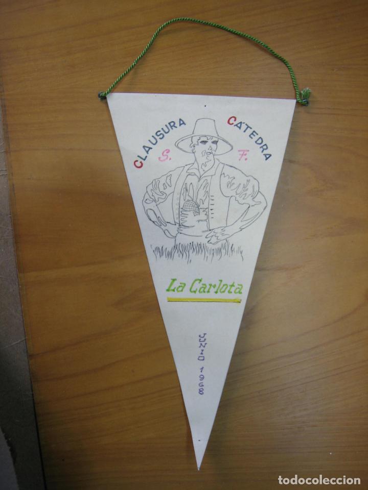 Banderines de colecci&oacute;n: Antiguo bander&iacute;n publicitario a&ntilde;os 60. Clausura C&aacute;tedra Ambulante de la Carlota 1968