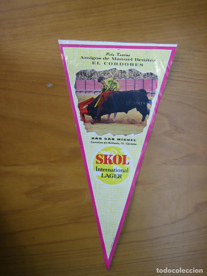 Banderines de colecci&oacute;n: Antiguo bander&iacute;n a&ntilde;os 60. Toros . Loter&iacute;a El Cordobes. Bar San Miguel. C&oacute;rdoba