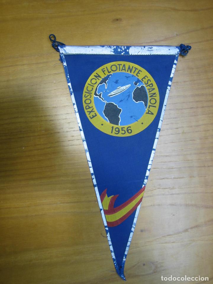 Fanions de collection: Antiguo banderin Exposicion flotante espa&ntilde;ola 1956