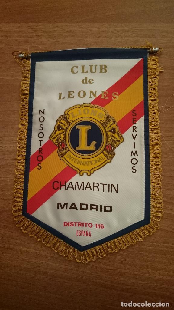Galhardetes de cole&ccedil;&atilde;o: BANDERIN DE CLUB DE LEONES CHAMARTIN MADRID -DISTRITO 116-ESPA&Ntilde;A