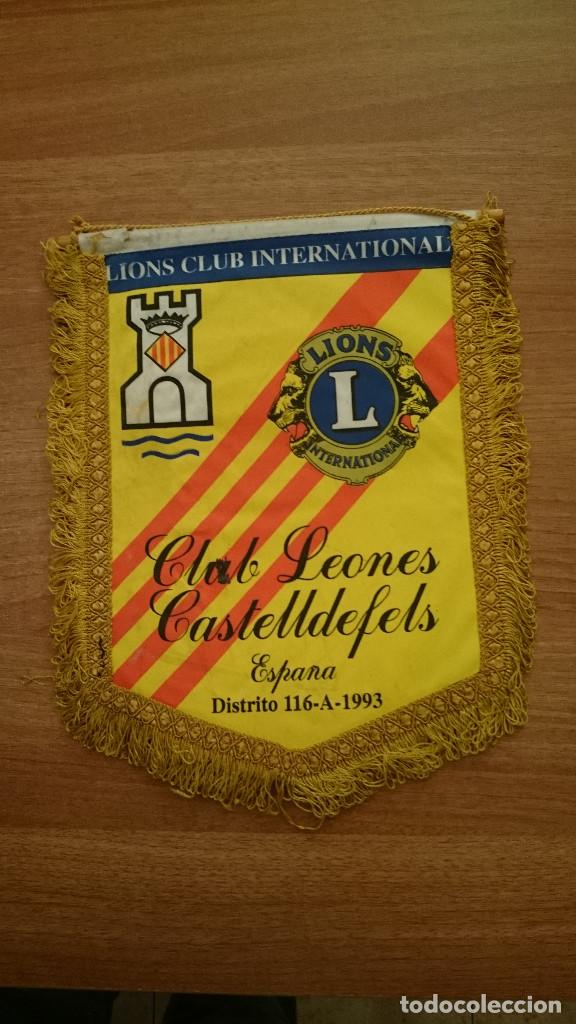 Galhardetes de cole&ccedil;&atilde;o: BANDERIN DE LIONS CLUB INTERNATIONAL CLUB LEONES CASTELLDEFELS
