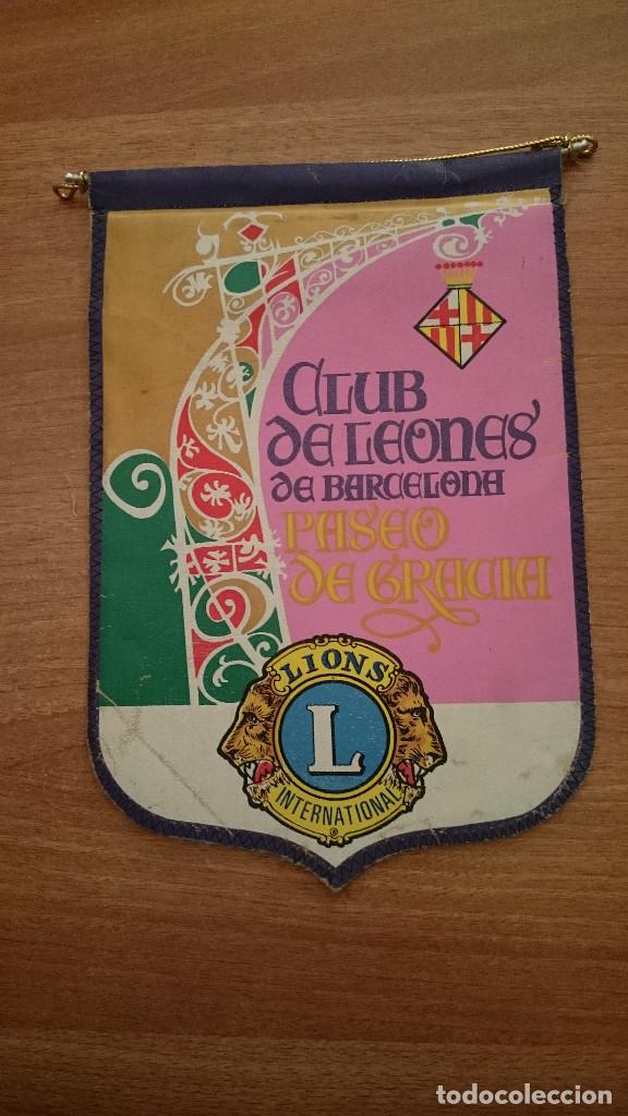 Galhardetes de cole&ccedil;&atilde;o: BANDERIN CLUB DE LEONES DE BARCELONA PASEO DE GRACIA