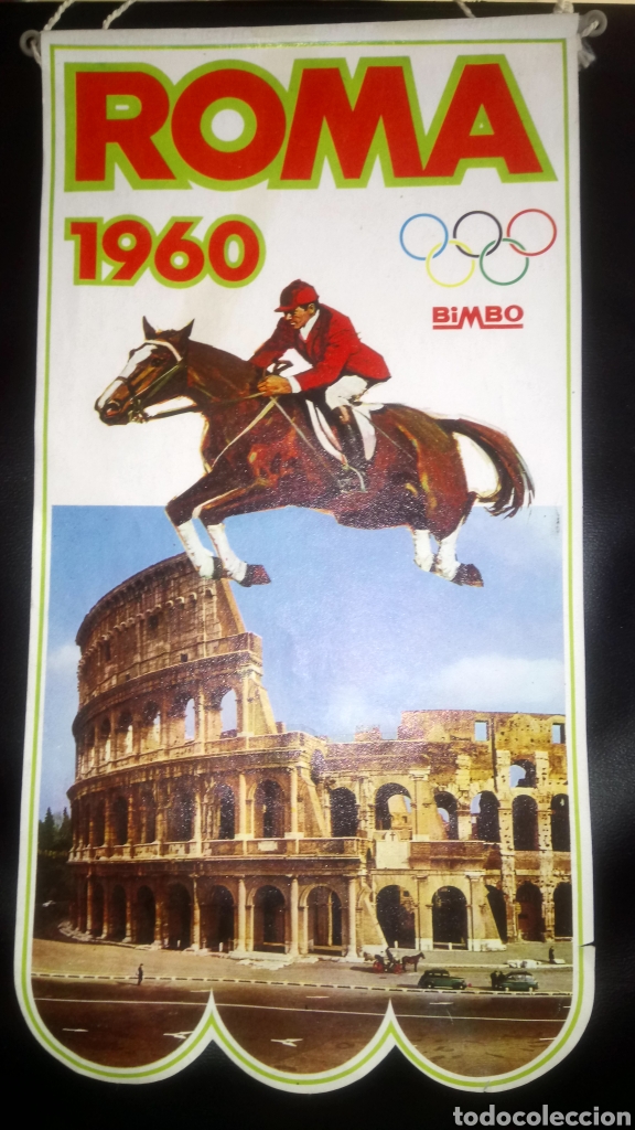 Galhardetes de cole&ccedil;&atilde;o: BANDERIN BIMBO OLIMPIADAS DE ROMA 1960.