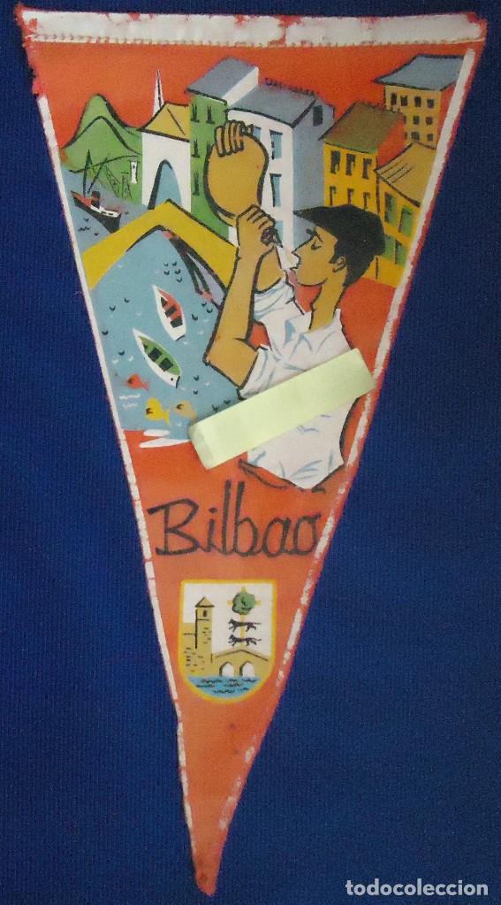 Galhardetes de cole&ccedil;&atilde;o: banderin bilbao vizcaya bota vino casco viejo san anton bilbaino pais vasco euskadi euskal herria