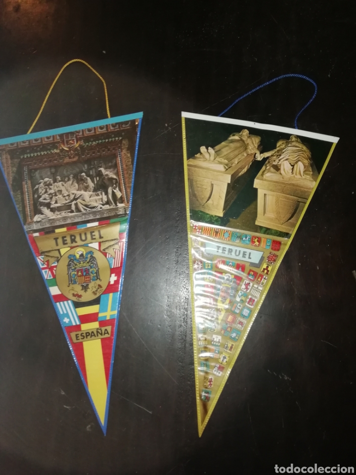 Sammlung von Wimpeln: 2 viejos banderines de Teruel aragon